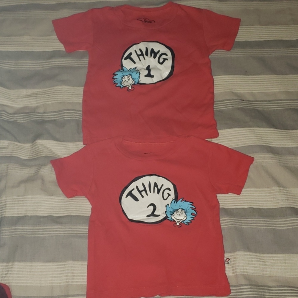 Dr Seuss Thing 1 and Thing 2 Kids T-shirts